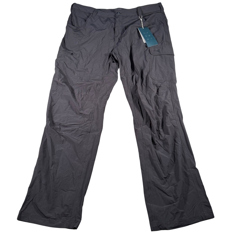 KastKing Fishing Pants Mens 42x34 Black UPF 50 Water Repellent Cargo Utility NEW
